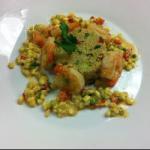 American Couscous Marroquinho with Corn and Shrimp Appetizer