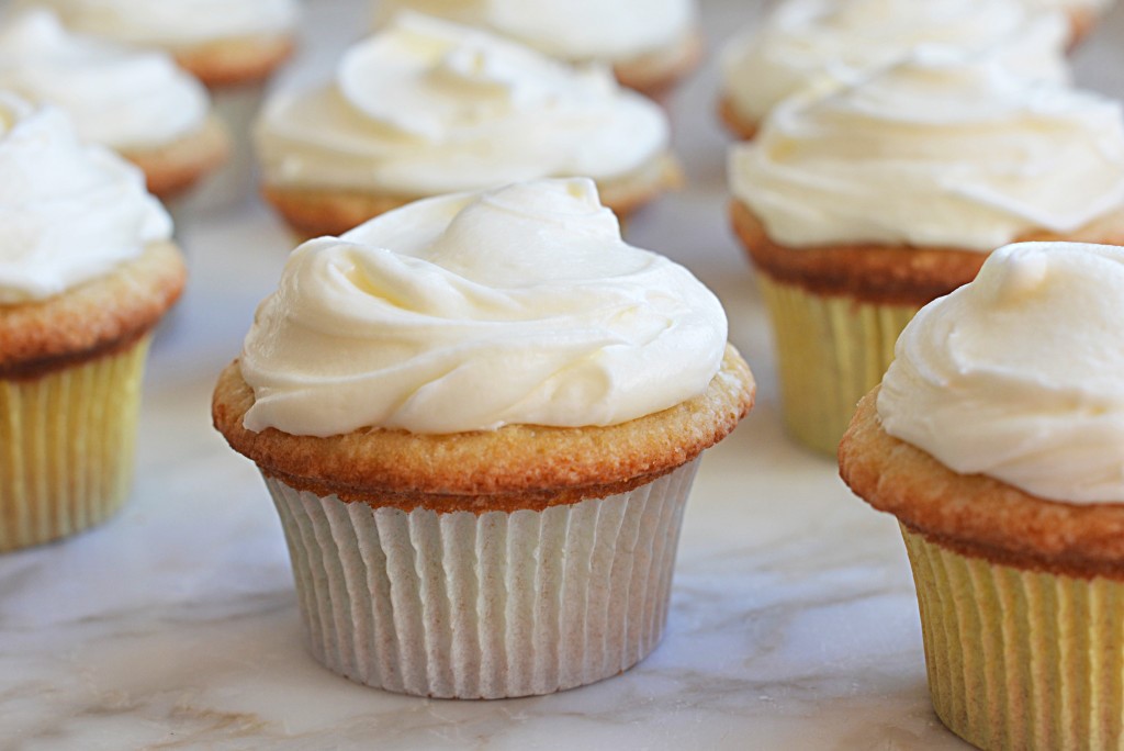 British Buttermilk Cupcakes with Cream Cheese Frosting  Once Upon a Chef Dessert