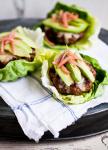 Canadian Juicy Burgers with Gruyere Avocado and Pickled Onions Appetizer