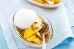 American Mango And Passionfruit Salad With Lime Sorbet Recipe Dessert