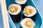 American Salmon Sushi Rolls Recipe Appetizer