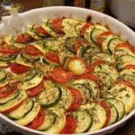 British Gratin of Zucchinis and Tomato Provencal Appetizer