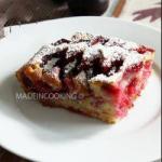 German Cake with Plums Made in Cooking Dessert