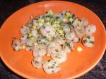 American Sizzling Shrimp With Corn Relish Dinner