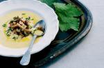 British Corn Soup With Panfried Mushrooms Recipe Appetizer