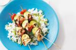 British Fish And Vegetable Skewers With Coconut Rice Recipe Dinner