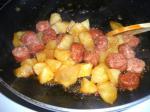 German Smoked Sausage and Apples Appetizer