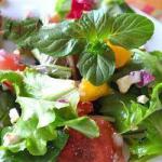 British Salad with Mango Mint and Watermelon Appetizer