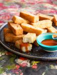Japanese Grits Chips with Yuzu Chilli Sauce Appetizer