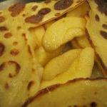 French Flambe Crepes with Apples and Calvados Appetizer
