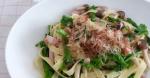 Japanese Japanesestyle Pasta with Broccolini and Bacon 1 Appetizer
