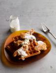 Japanese Karaage Chicken and Waffles with Ranch Dressing Appetizer
