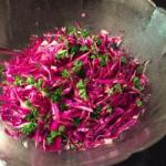 Turkish Salad with Red Cabbage Appetizer