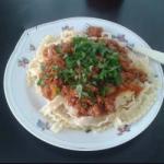 Turkish Pasta with Minced Meat Appetizer