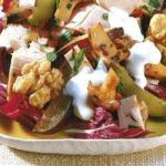 Turkish Salad of Turkey Breast with Radicchio and Plums Appetizer