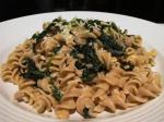 Turkish Whole Wheat Rotini With Spicy Turkey Sausage and Mustard Greens Dinner