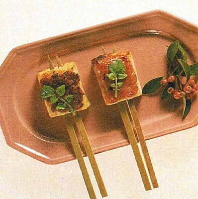 Japanese Broiled Bean Curd with Miso Topping Appetizer
