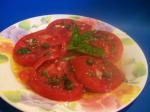 American Fresh Tomatoes With Caper Dressing Appetizer