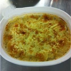 American Au Gratin Potatoes with White Sauce Appetizer