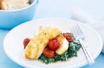 American Fish With Creamed Spinach And Tomatoes Recipe Dinner