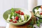 American Ovenbaked Risotto With Pesto And Goats Curd Recipe Dinner