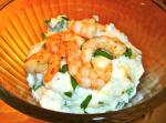 British Shrimp and Goat Cheese Grits Dinner