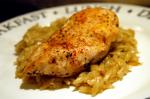 American Baked Chicken and Garlic Orzo Dinner