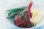 Canadian Red Wine And Garlic Slowcooked Lamb Shanks Recipe Dinner