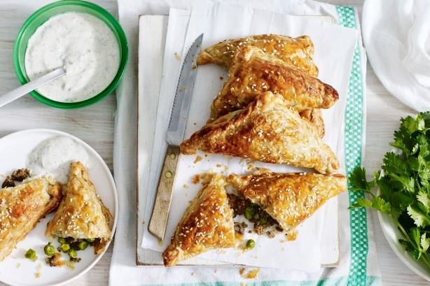 Australian Samosa Puffs With Cumin Raita Recipe Appetizer