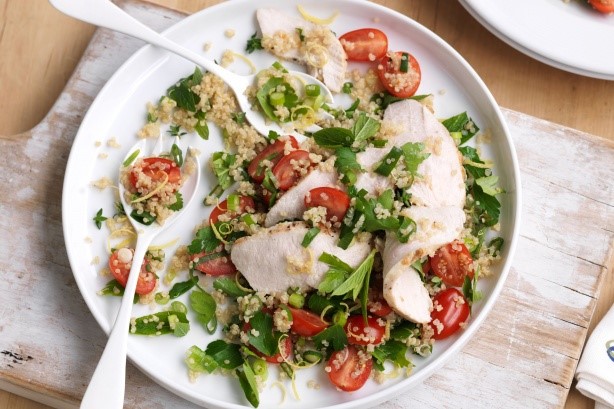 American Quinoa Tabouleh With Garlic Chicken Recipe Dinner