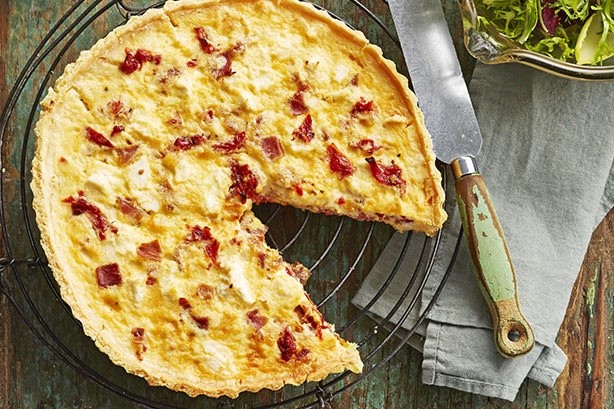 American Ricotta Quiche With Prosciutto And Semidried Tomatoes Recipe Appetizer