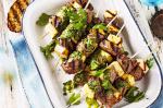American Beef And Haloumi Skewers With Chimichurri Sauce Recipe Appetizer