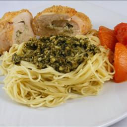 British Pesto and Ricotta Stuffed Chicken Dinner