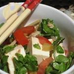 American Easy Tofu Salad with Tuna and Watercress Recipe Appetizer