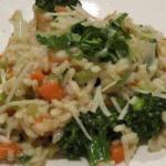 American Risotto with Broccoli Carrot and Basil Appetizer