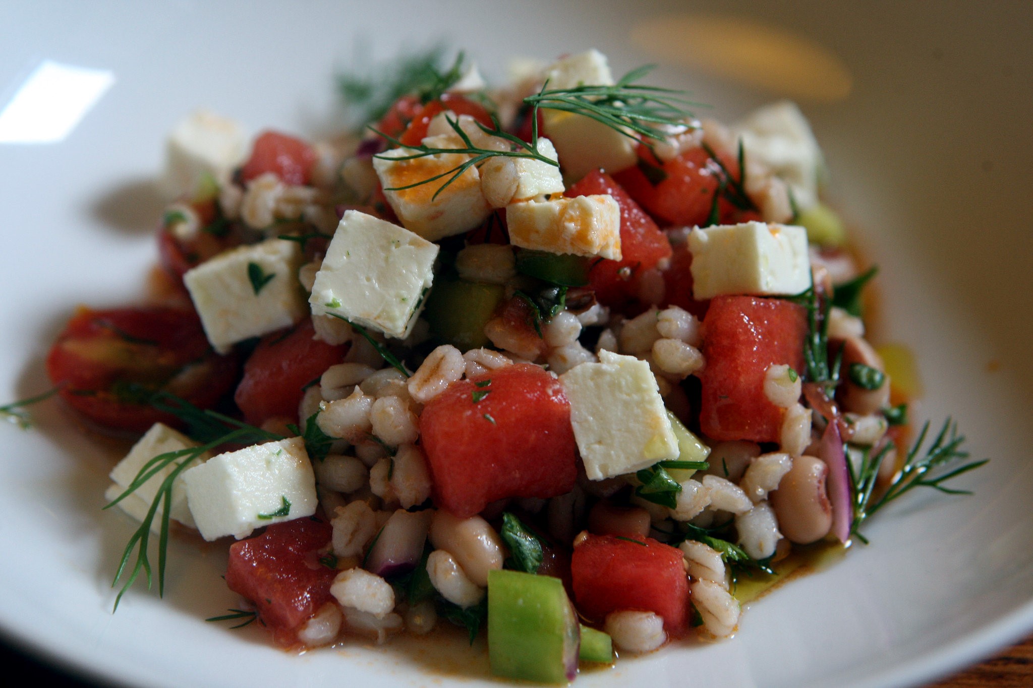 American Greek Watermelonbarley Salad Recipe Dinner