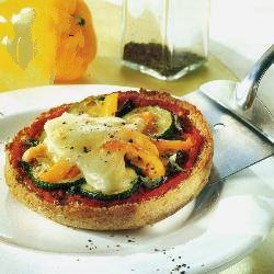 American Minipizzas of Roast Vegetables Appetizer