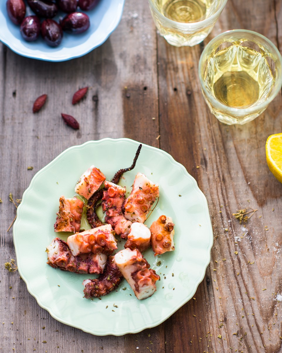 Canadian Braised and Chargrilled Octopus with Oregano Appetizer