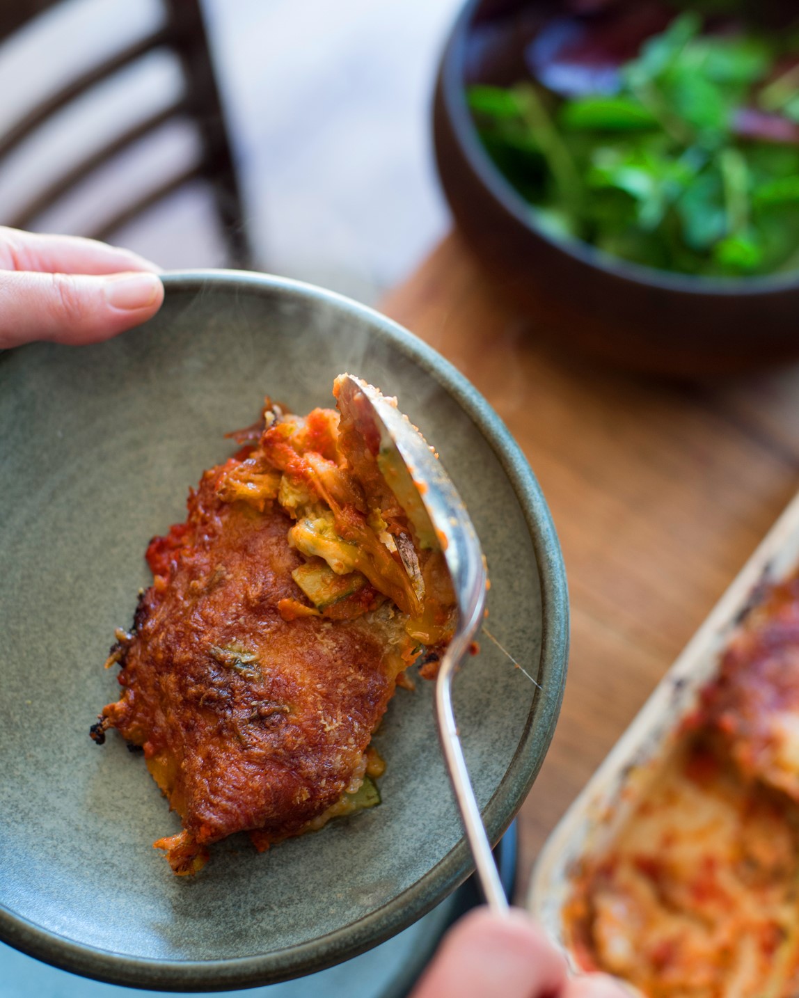 Canadian Buffalo Mozzarella Bread and Zucchini lasagne Appetizer