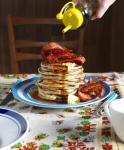 Canadian Blueberry Pancakes with Bacon Appetizer