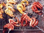 Canadian Braised Barbecued Octopus Skewers polpo Alla Griglia Appetizer