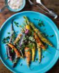 Canadian Carrots Tops Honey and Black Garlic Appetizer