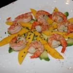 American Shrimp on a Bed of Lawyer and Mango Dinner