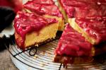 Australian Upsidedown Rhubarb Ginger and Almond Cake Recipe Dessert
