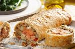 American Salmon and Potato Filo Roll Recipe Appetizer