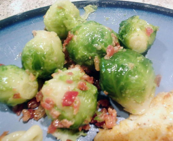 Canadian Bacontopped Brussels Sprouts Appetizer