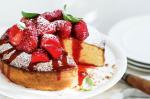 Australian Basil And Lemon Olive Oil Cake With Strawberries In Syrup Recipe Dessert
