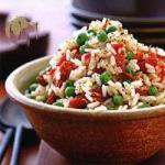 American Mediterranean Rice with Peas and Sundried Tomatoes Appetizer