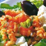 Canadian Aubergines Rice Salad with Olives and Feta Cheese 1 Appetizer