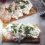 Canadian Crispbread with Sheep Cheese Appetizer